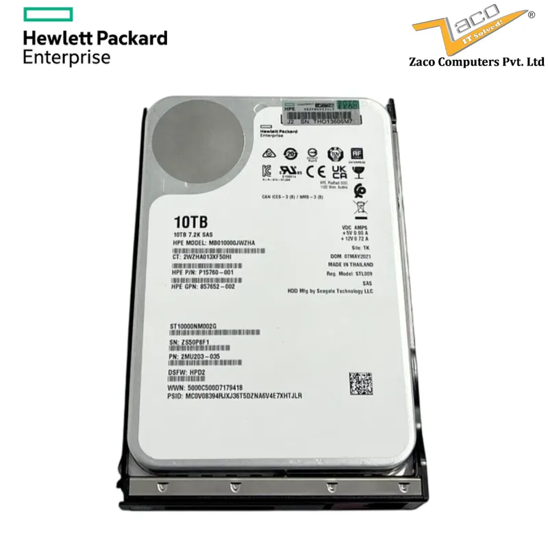 HP 10TB SAS 7.2K HARD DISK 3.5" 857646-B21