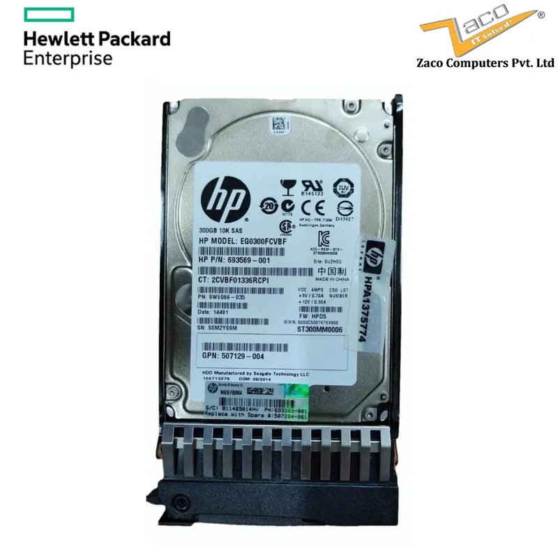 HP 300GB SAS 15K HARD DISK 2.5" 759208-B21 WITH CADDY 