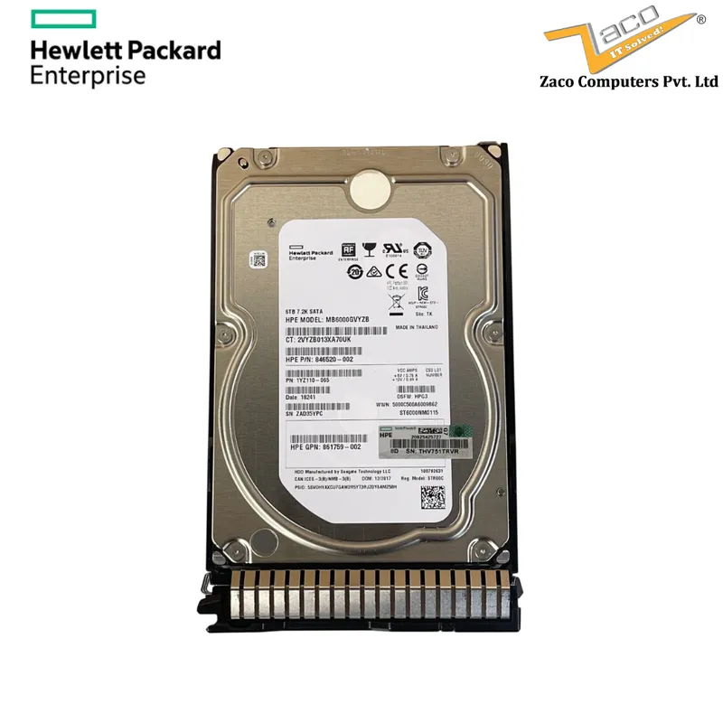 HP 6TB SAS 7.2K HARD DISK 3.5" 846610-001 WITH CADDY