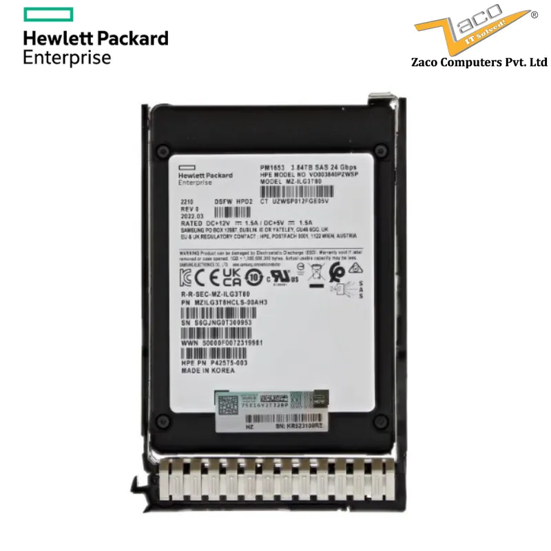 HPE 3.84TB SAS RI 2.5" SSD P49728-001 