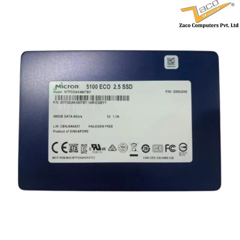 MICRON 5100 ECO 480GB SSD 2.5" 6Gb/s SSD MTFDDAK480TBY