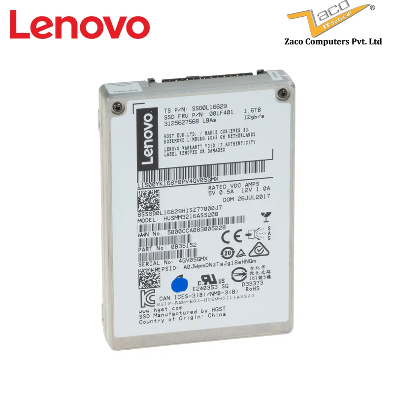 LENOVO 1.6TB SAS SSD 01PE077