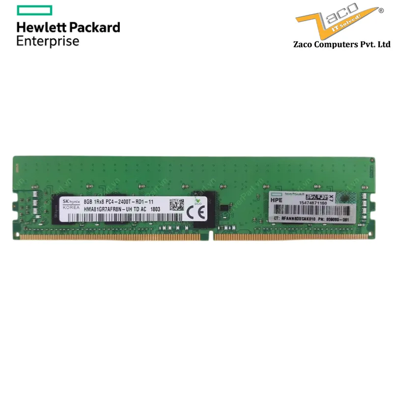 HPE 8GB DDR4 RDIMM 2400MHZ REGISTERED MEMORY " 819410-001, 809080-091, 819411-001,  805347-B21