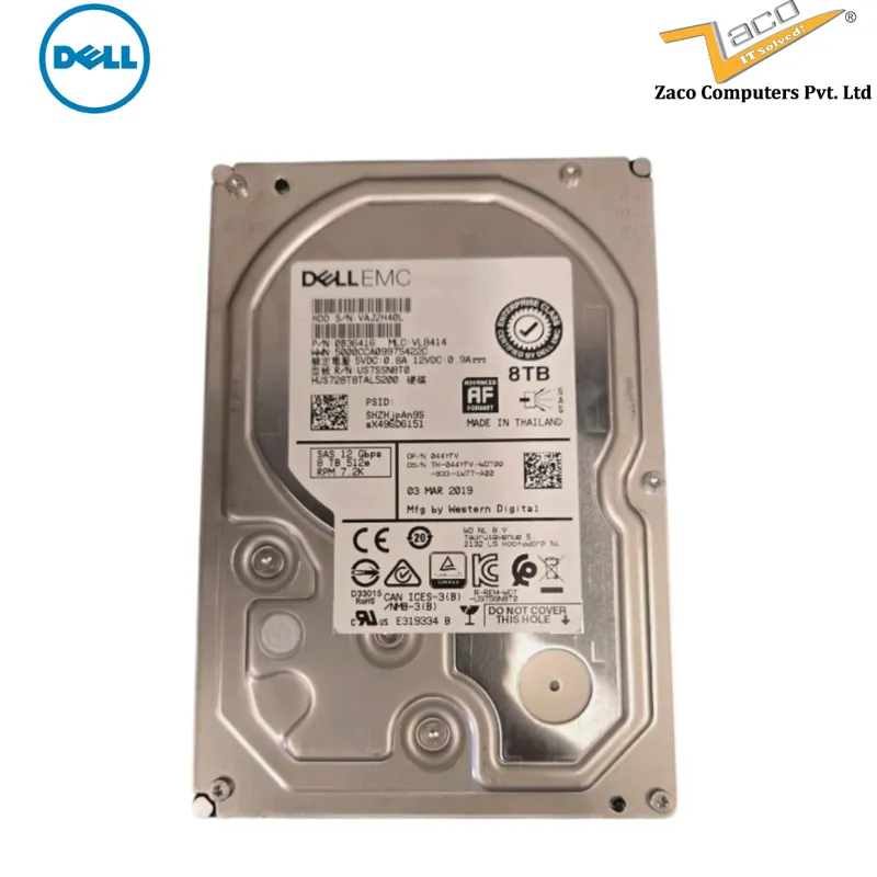 DELL 8TB 7.2K SAS HDD HUS728T8 