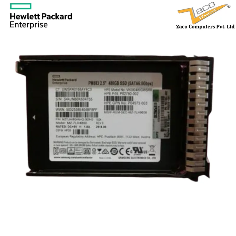 HP 480GB SATA SSD 2.5" P05320-001, MZ-7LM480N