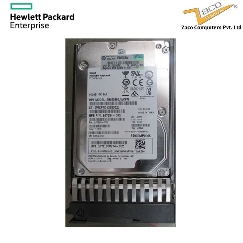 HP EH000900JWHPP 875217-003, 868774-002, AL14SXB90EN 900GB 15K SAS HDD