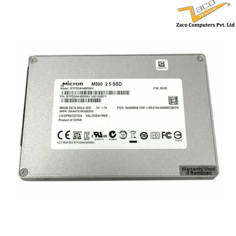 MICRON 5100 ECO 480GB SSD 2.5" 6Gb/s SSD MTFDDAK480TBY