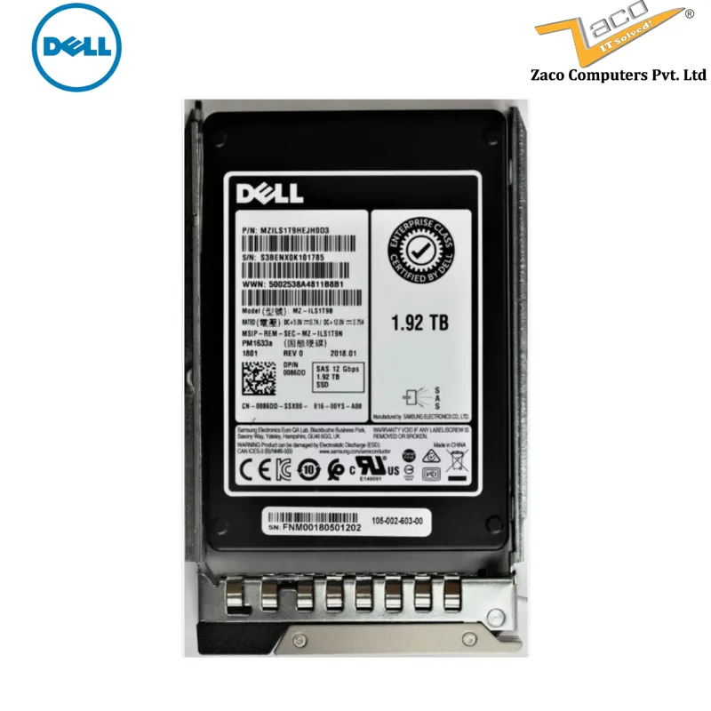 DELL 1.92TB SAS SSD 0086DD 