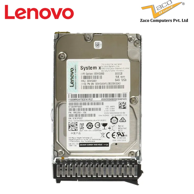 LENOVO 300 GB SAS 15K HARD DISK 2.5" 00WG664