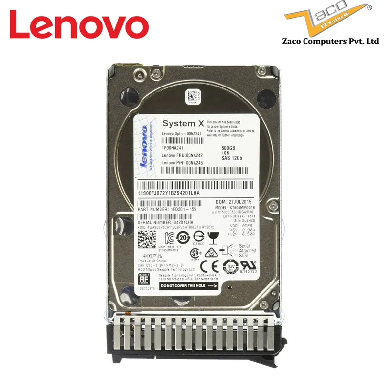LENOVO 600 GB SAS 10K HARD DISK 2.5" 00YK014