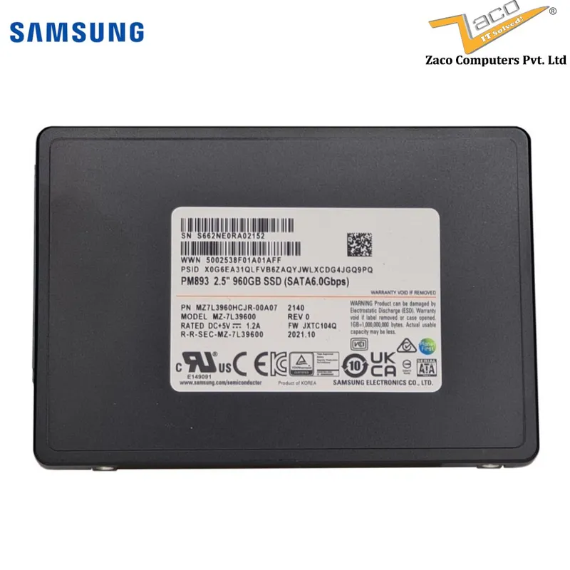 SAMSUNG MZ-7L39600 (PM893 / PM863 Series) 960GB SATA SSD